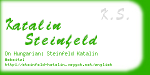 katalin steinfeld business card